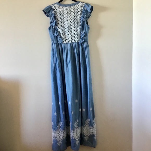 Desigual Innocense Maxi Dress With Embroidery - Picture 6 of 9